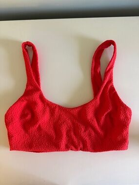 Mara Hoffman Red Textured bikini top size small